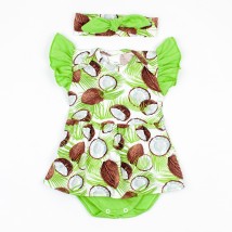 Dexter`s Coconut Dreams Green;Brown 10-55 68 cm (d10-55-1k-b) Short Sleeve Bandage Body Dress