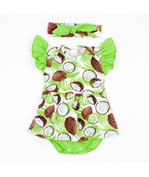 Dexter`s Coconut Dreams Green;Brown 10-55 80 cm (d10-55-1k-b) Short-Sleeve Bandage Body Dress
