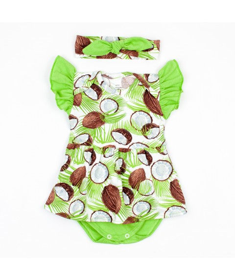 Dexter`s Coconut Dreams Green;Brown 10-55 74 cm (d10-55-1k-b) Short Sleeve Bandage Body Dress