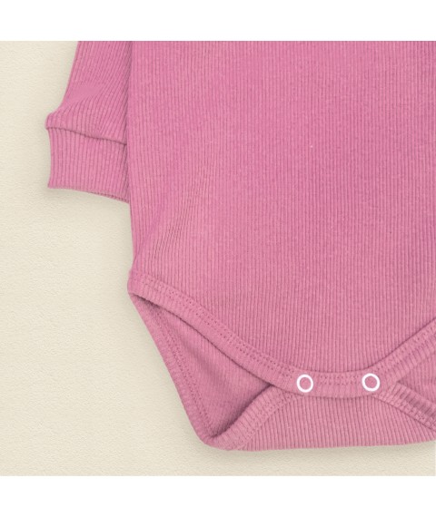 Боді рубчик на осінь з тканини кочкорс Rosie  Dexter`s  Рожевий 18-66  86 см (d18-66-11)