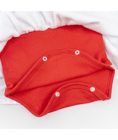 Боді зі вшитою спідничкою з тканини з начосом Christmas mood  Dexter`s  Білий d373-58  80 см (d373-58)