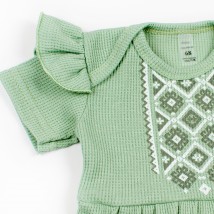Dexter`s Dexter`s olive green embroidered bodysuit for girls Green d10-55-2ol 86 cm (d10-55-2ol)