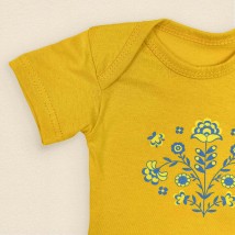 Патриотичное боди для детей принт вышивка Украина  Dexter`s  Желтый d104ас-ж  86 см (d104ас-ж)