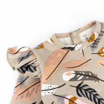 Боди-платье для девочки с крылышками и повязкой в перышках Feathers  Dexter`s  Бежевый d373пр-нв  68 см (d373пр-нв)