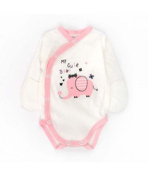 Eli Dexter`s light fabric bodysuit for girls White; Pink 105 62 cm (d105sl-rv)