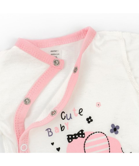 Eli Dexter`s light fabric bodysuit for girls White; Pink 105 62 cm (d105sl-rv)