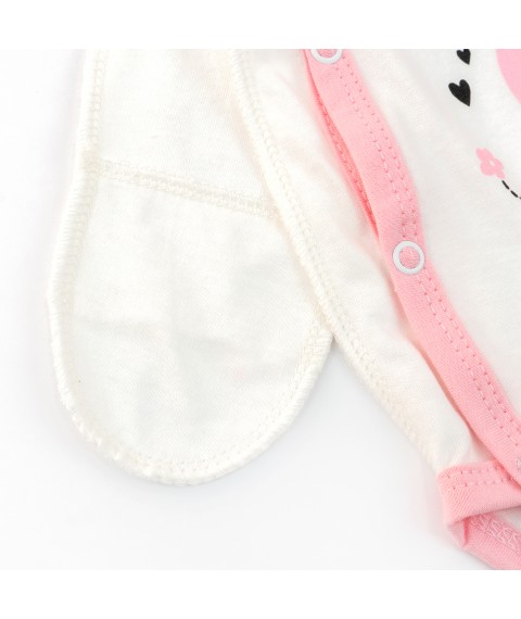 Eli Dexter`s light fabric bodysuit for girls White; Pink 105 62 cm (d105sl-rv)