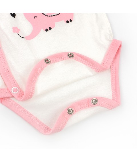 Eli Dexter`s light fabric bodysuit for girls White; Pink 105 62 cm (d105sl-rv)