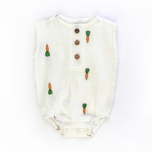 Боди для малышей на пуговичках с морковками Carrots  Dexter`s  Белый 432291  62 см (432291)
