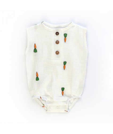Боди для малышей на пуговичках с морковками Carrots  Dexter`s  Белый 432291  62 см (432291)
