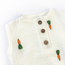Боди для малышей на пуговичках с морковками Carrots  Dexter`s  Белый 432291  62 см (432291)