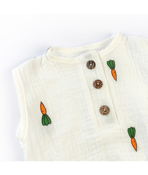 Боди для малышей на пуговичках с морковками Carrots  Dexter`s  Белый 432291  62 см (432291)