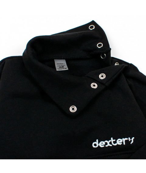 Боди с вышивкой черный футер Dexter`s   Dexter`s  Черный d339-3  74 см (d339-3)