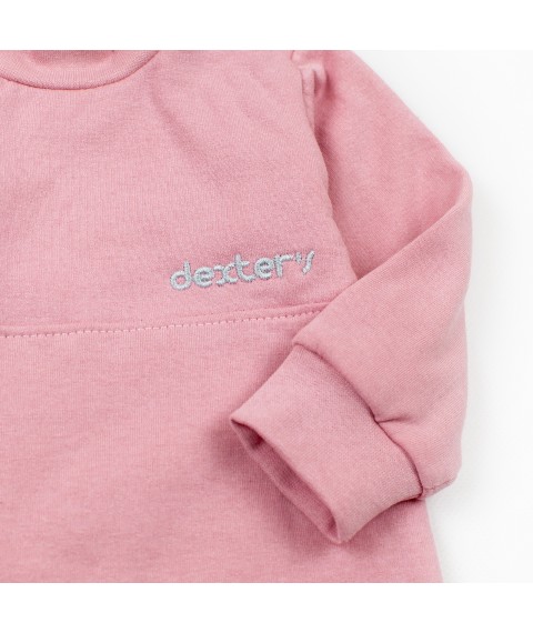 Боді рожевий з вишивкою  футер Dexter`s   Dexter`s  Рожевий d339-2  86 см (d339-2)