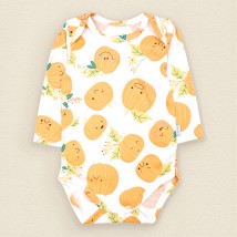 Happy Pumpkins Dexter`s long-sleeve long-sleeved bodysuit White; Yellow-hot d104hrb 74 cm (d104hrb)