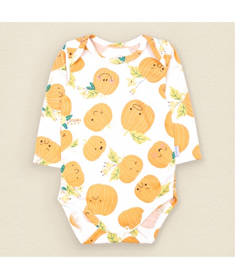 Happy Pumpkins Dexter`s long-sleeve long-sleeve bodysuit White; Yellow-hot d104hrb 68 cm (d104hrb)