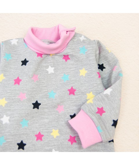 Baby bodysuit 6-12 months Star Dexter`s Gray; Pink d329zd 80 cm (d329zd)