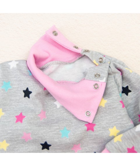 Baby bodysuit 6-12 months Star Dexter`s Gray; Pink d329zd 74 cm (d329zd)