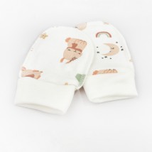 Царапки для малышей на манжете с начесом 0-3 мес с зайчиками Bunnies  Dexter`s  Белый 315122  0-3м (315122)