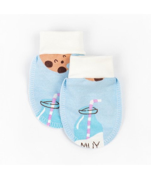 Царапки для малышей начесные на манжете 0-3 мес Blue Cookies  Dexter`s  Голубой 315162  0-3м (315162)
