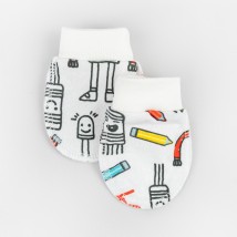 Царапки для немовлят на манжеті з начосом 0-3 міс Robots  Dexter`s  Білий 315115  0-3м (315115)