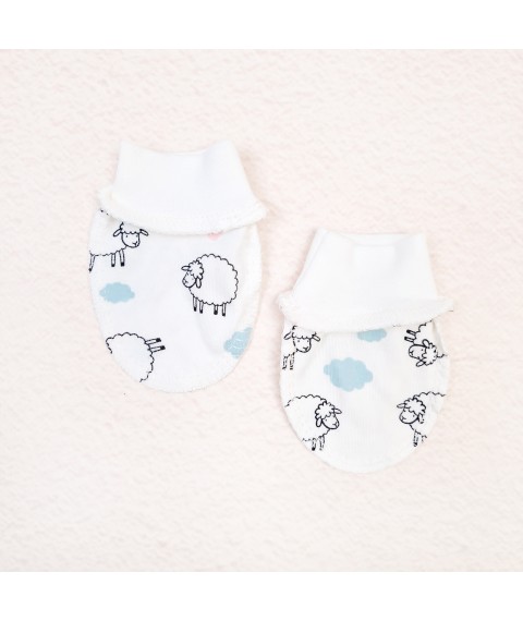 Царапки інтерлок для немовля Cute Lambs  Dexter`s  Білий d916ов-б  0-3міс (d916ов-б)
