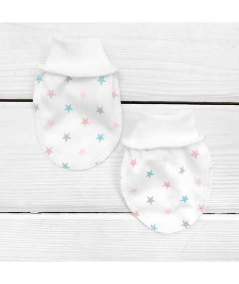 Gloves for newborns Stars Dexter`s White 916 0-3 months (d916zd-rv)