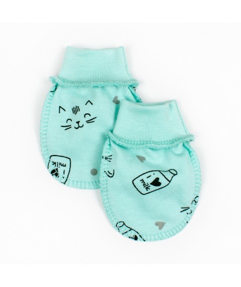 Царапки детские с наружными швами Milk  Dexter`s  Ментол d316млк-мт  0-3м (d316млк-мт)