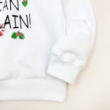 Children's jumper with Christmas print Santa Dexter`s White d315snt-b 98 cm (d315snt-b)