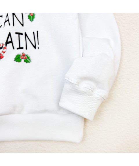 Children's jumper with Christmas print Santa Dexter`s White d315snt-b 110 cm (d315snt-b)