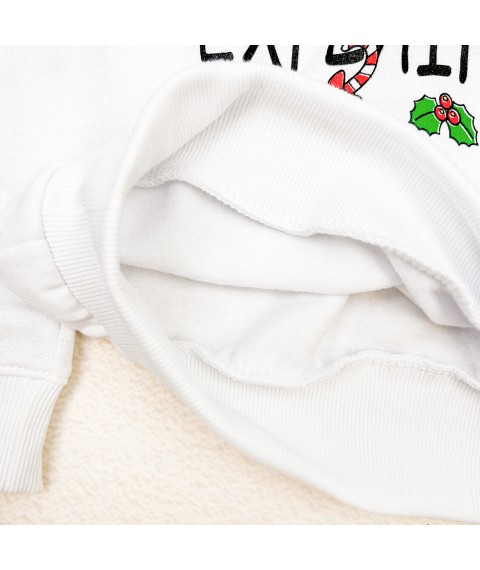 Children's jumper with Christmas print Santa Dexter`s White d315snt-b 98 cm (d315snt-b)