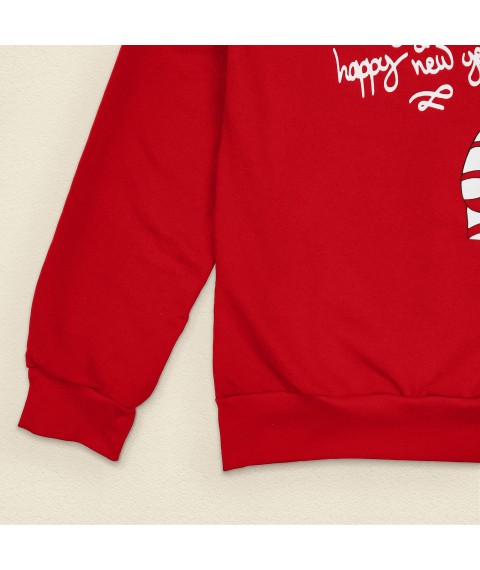 Women's red sweatshirt with New Year's print Dexter`s Red 315 XL (d315zh-ol-ngtg)