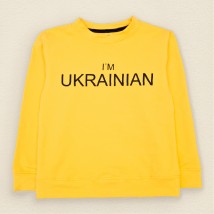 Child's sweatshirt yellow I`M UKRAINIAN Dexter`s Yellow 2112 140 cm (d2112-2)