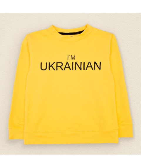 Child's sweatshirt yellow I`M UKRAINIAN Dexter`s Yellow 2112 134 cm (d2112-2)
