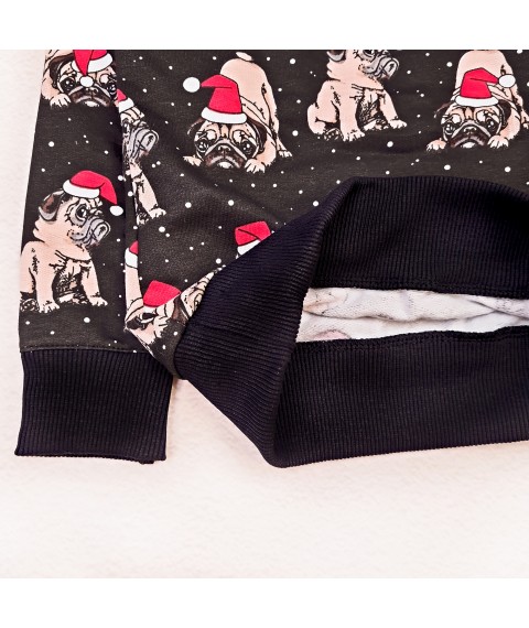 Children's jumper Christmas pug Dexter`s Black d315mps-chn-3 110 cm (d315mps-chn-3 )