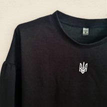 Women's black sweatshirt with Dexter`s trident embroidery Black 2110 S (d2110-5)