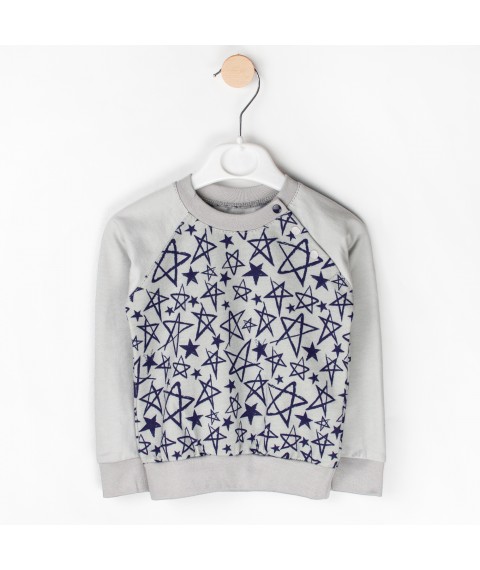 Zirka Dexter`s warm knitted jumper Gray; Blue 3015 86 cm (d3015-2)