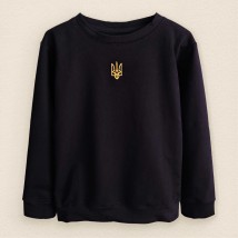 Sweatshirt for children with Dexter`s coat of arms embroidery Black 2112 134 cm (d2112-4)