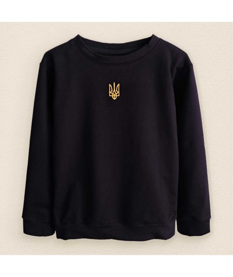 Sweatshirt for children with Dexter`s coat of arms embroidery Black 2112 146 cm (d2112-4)