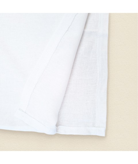 Men's white short-sleeved embroidered shirt Dexter`s White 1314 S (d1314-11)