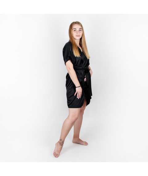 Халат жіночий атласний Black  Dexter`s  Чорний d605-1  S (d605-1)