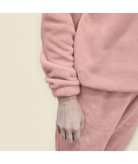 Піжама тепла жіноча з плюшевої тканини велсофт Pudra  Dexter`s  Рожевий 410  S (d410-2)
