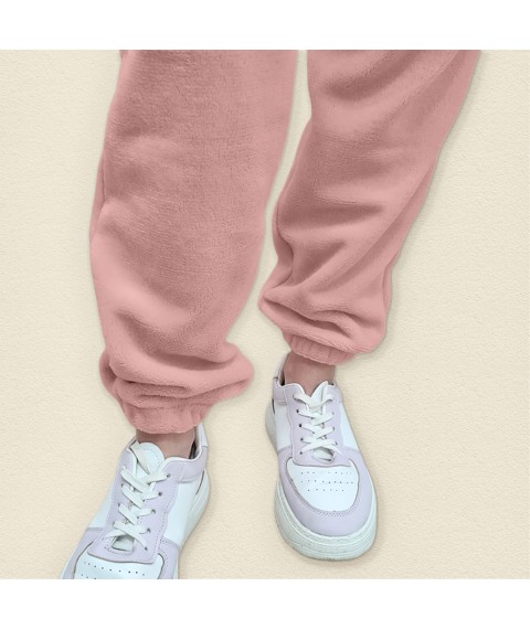 Women's warm pajamas made of plush Velsoft fabric Pudra Dexter`s Pink 410 XL (d410-2)