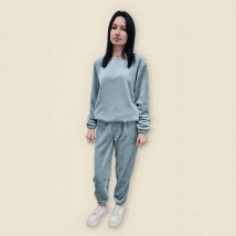 Women's demi-season pajamas made of fluffy fabric Silver Dexter`s Gray 410 L (d410-1)