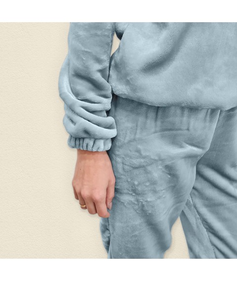 Women's demi-season pajamas made of fluffy fabric Silver Dexter`s Gray 410 L (d410-1)