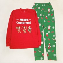 Яскрава жіноча піжама футер Merry Christmas  Dexter`s  Червоний;Зелений d3004снт-кр  M (d3004снт-кр)