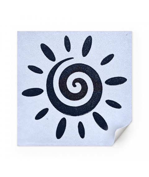 Sticker with reflective effect and Sun Dexter`s pattern d4-03 (d4-03)