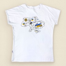 Жіноча футболка біла кулір Україна.  Dexter`s  Білий 1103  XL (d1103крнв-б)