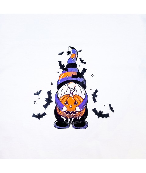 Футболка жіноча з принтом Halloween Gnome  Dexter`s  Білий d1103тв-б  M (d1103тв-б)
