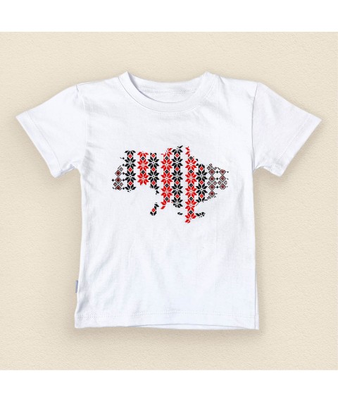 White children's t-shirt with a patriotic print. Dexter`s White 1102 98 cm (d1102kr-b)